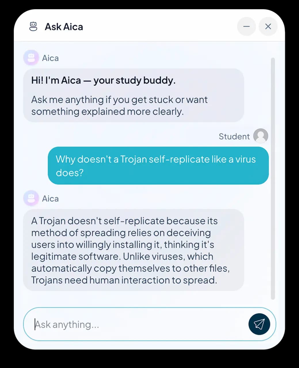 Aicademy generation form — enter a topic or upload study material